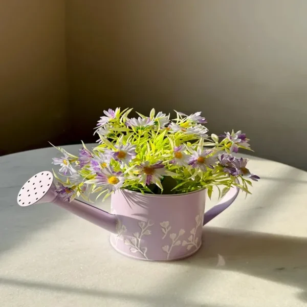 Home-Decor-showpice metal flower bucket with flower