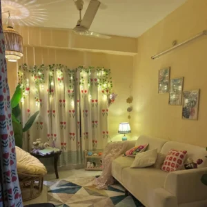 উইশ বল লাইটের ড্রইং রুম সেটাপের চমৎকার ভিউ। এটি হোম ডেকর আইটেম। Relaxation এবং Inerior Design এর জন্য সেরা